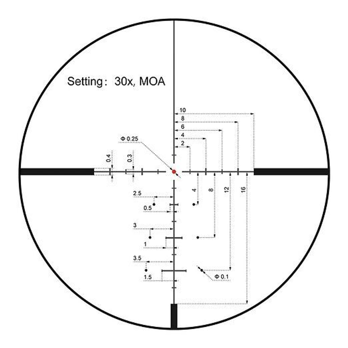 Прицел Vector Optics Continental X6 5-30x56 ZeroStop, сетка Hunting BDC (SCOL-X22P)