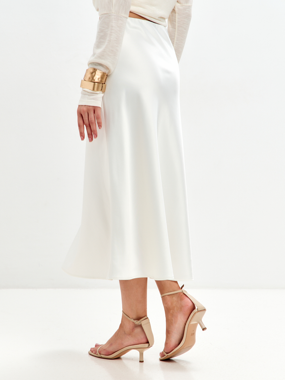 Юбка миди Ellemia белый жемчуг