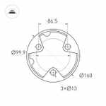 Наземный высокий светильник Arlight LGD-FRESNEL-BOLL 047687