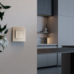 Сенсорный выключатель двухклавишный с подсветкой (шампань)