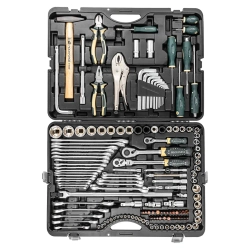Набор инструментов 142+6пр. 1/4''3/8''1/2''(6-гран.)(4-36мм, 27,30,32,36-12гр.)+(ключи трещоточные:8х10,12х13,14х15,16х17,18х19мм, бокорезы-7'') RockForce##Rock FORCE RF-41421-5 PREMIUM