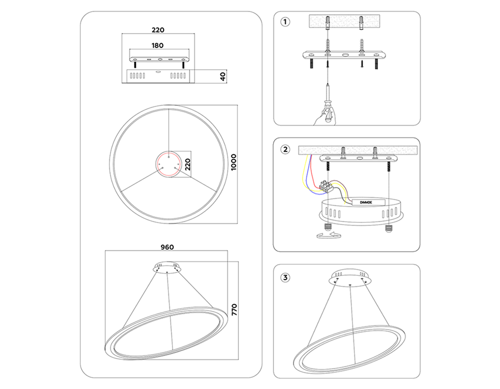 Ambrella Управляемый светодиодный светильник Original FA4353