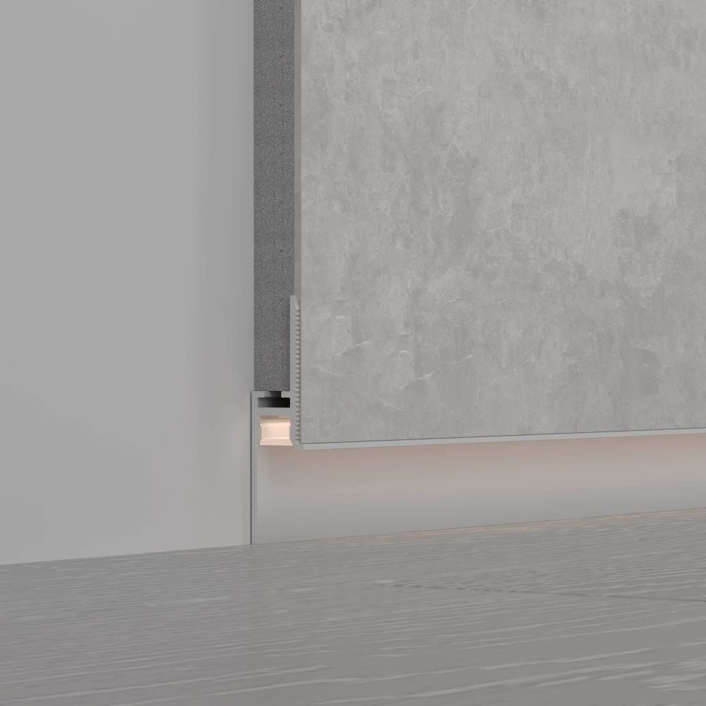 Профиль PLINTUS-FANTOM-H20-2000 WHITE (Arlight, Алюминий) 043660