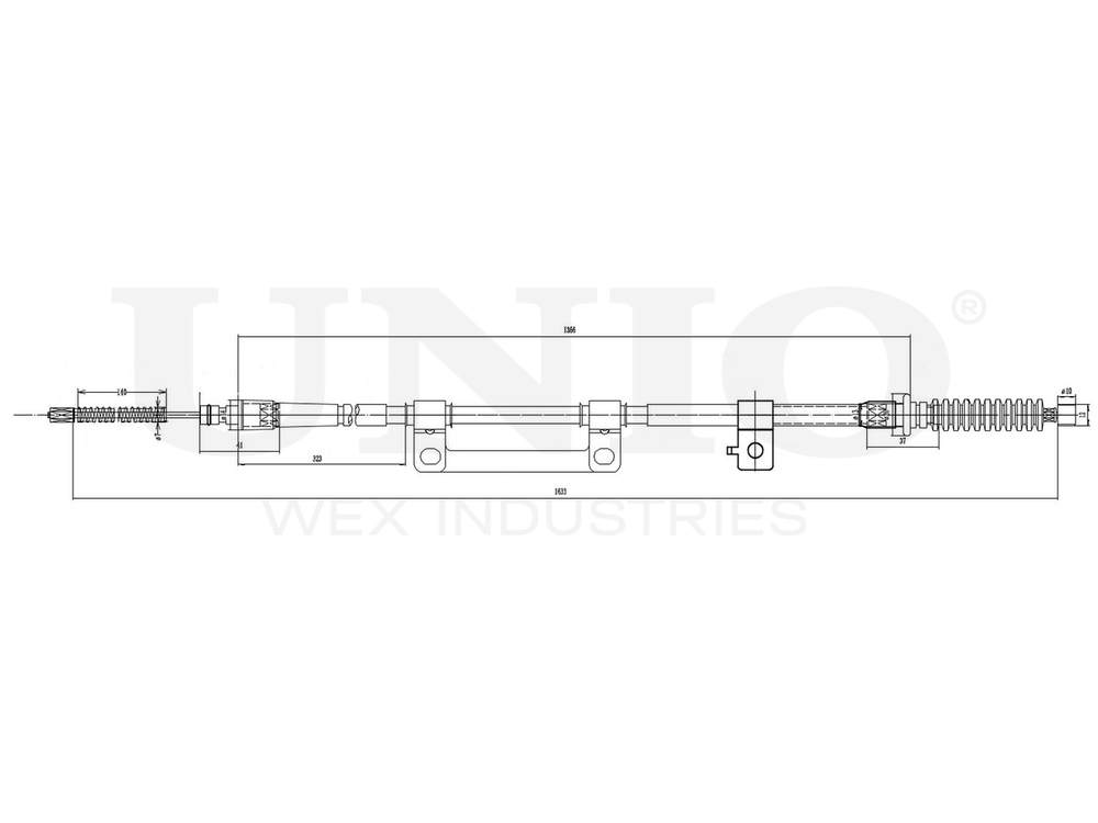 Трос стояночного тормоза правый UNIO CAB-60082