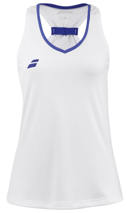 Футболка для девочки теннисная Babolat Play Tank Top Girl - белый