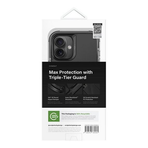 Чехол Uniq Combat MagSafe для iPhone 16 Plus Black (IP6.7(2024)-COMMBLK)