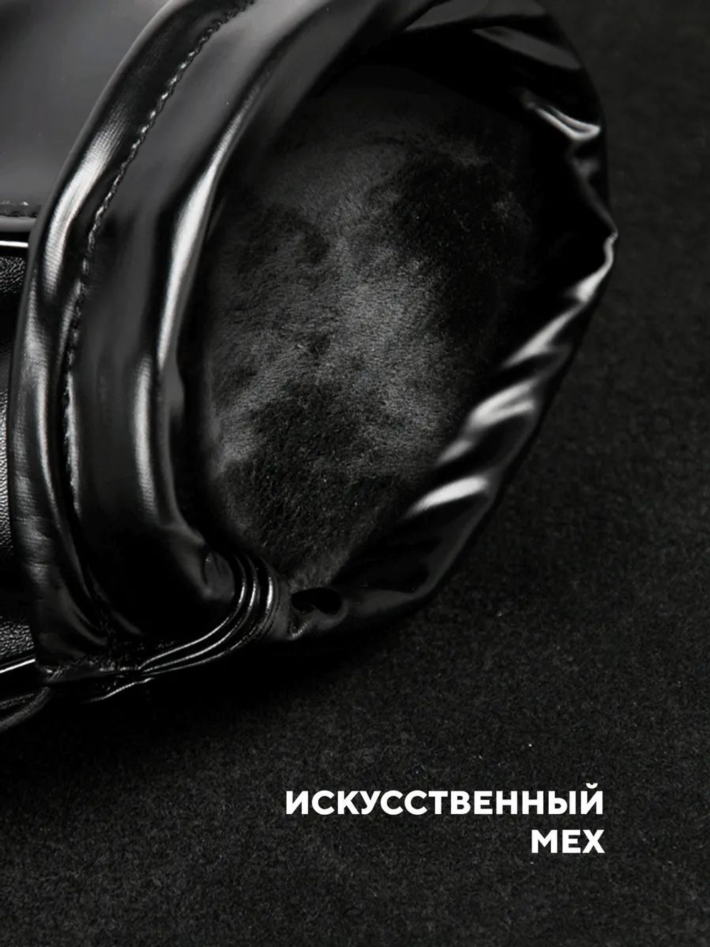 Чехлы на руль мотоцикла глянцевые с красной полоской MESOROCK