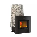 Дровяная банная печь Grill'D Cometa Vega 180 Window Stone (Серпентинит)