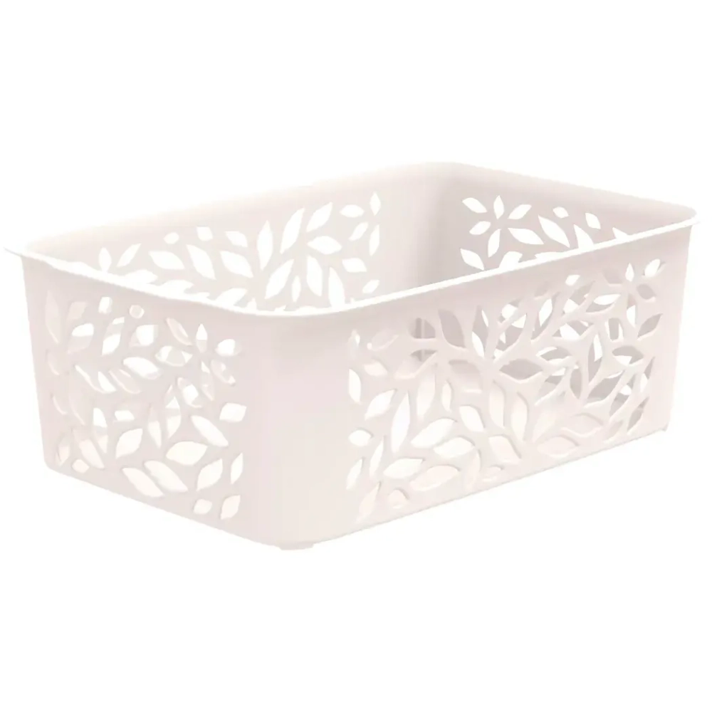 Корзина для хранения универсальная LEAVES, молочный, 22.2*15.3*8.1см / 2.3л✦