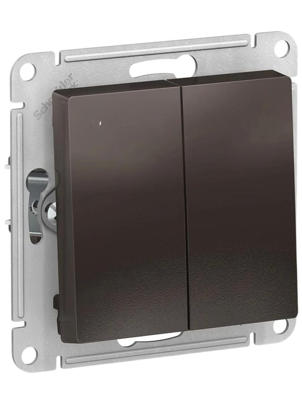 Выключатель 1-кл Schneider Electric Atlas Design карбон ATN001011