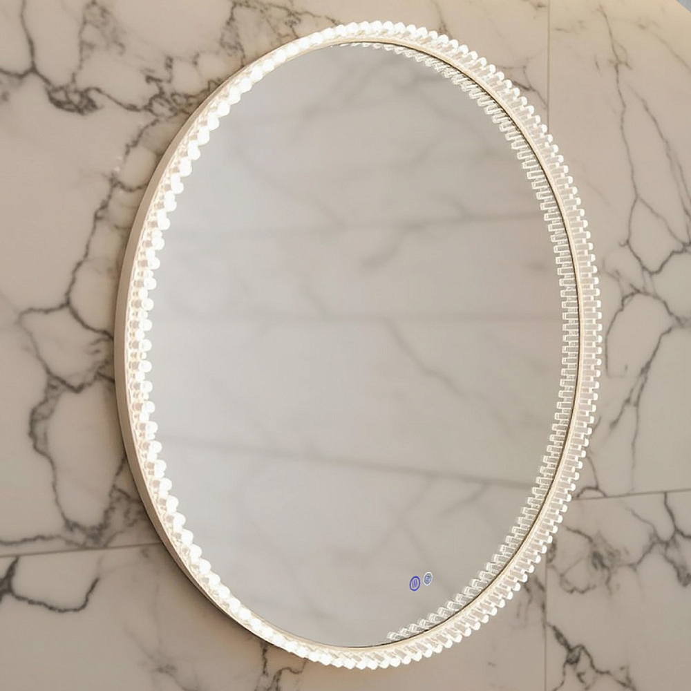 Зеркало Azario Лайвли D800 с подсветкой и диммером, подогрев, белый матовый (АZ-LED012125)