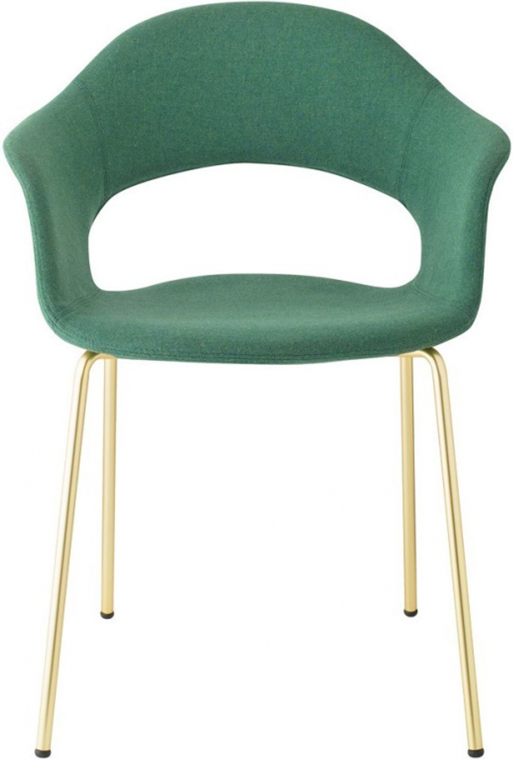 Кресло с обивкой Scab Design Lady B Pop, сатинированная латунь, зеленый