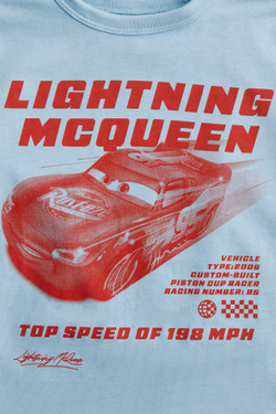 H&M Футболка с короткими рукавами и принтом, голубой