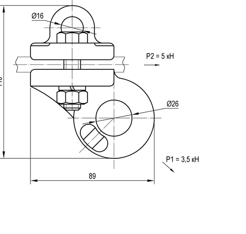 Зажим с ушком 040-1, 040-2