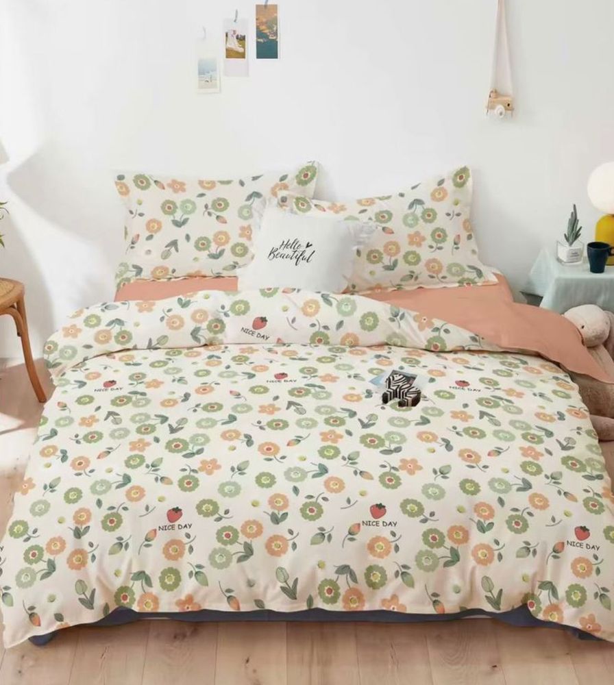 ZEPHYR HOME Двуспалка Фланель белый цветы