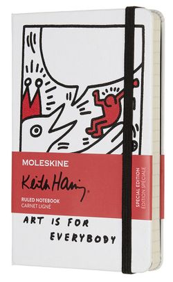 Блокнот Moleskine Limited Keith Haring Pocket 90x140мм 192стр линейка белый (LEKH01MM710)