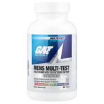 GAT, Mens Multi + Test, мультивитамины с тестостероном для мужчин, высокая эффективность, 60 таблеток