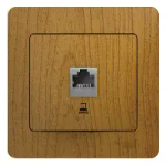GLOSSA РОЗЕТКА компьютерная RJ45 кат. 5e, механизм, ДУБ