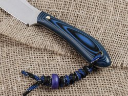 Нож для бушкрафта "Канадец", сталь VG-10/Elmax, рукоять G10 (синяя)