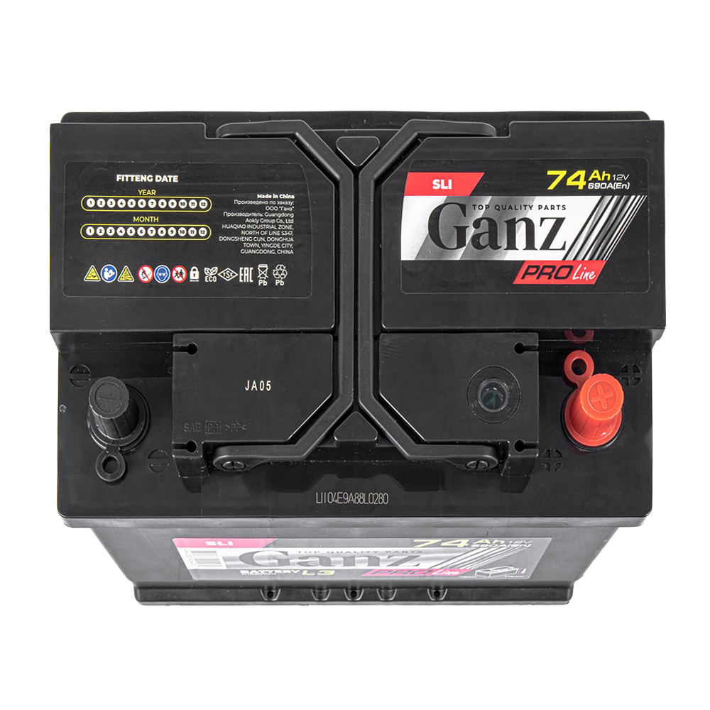 Аккумулятор GANZ PRO-Line DIN 74 А/ч обратный R+ 276x175x190 L3 EN 690 А