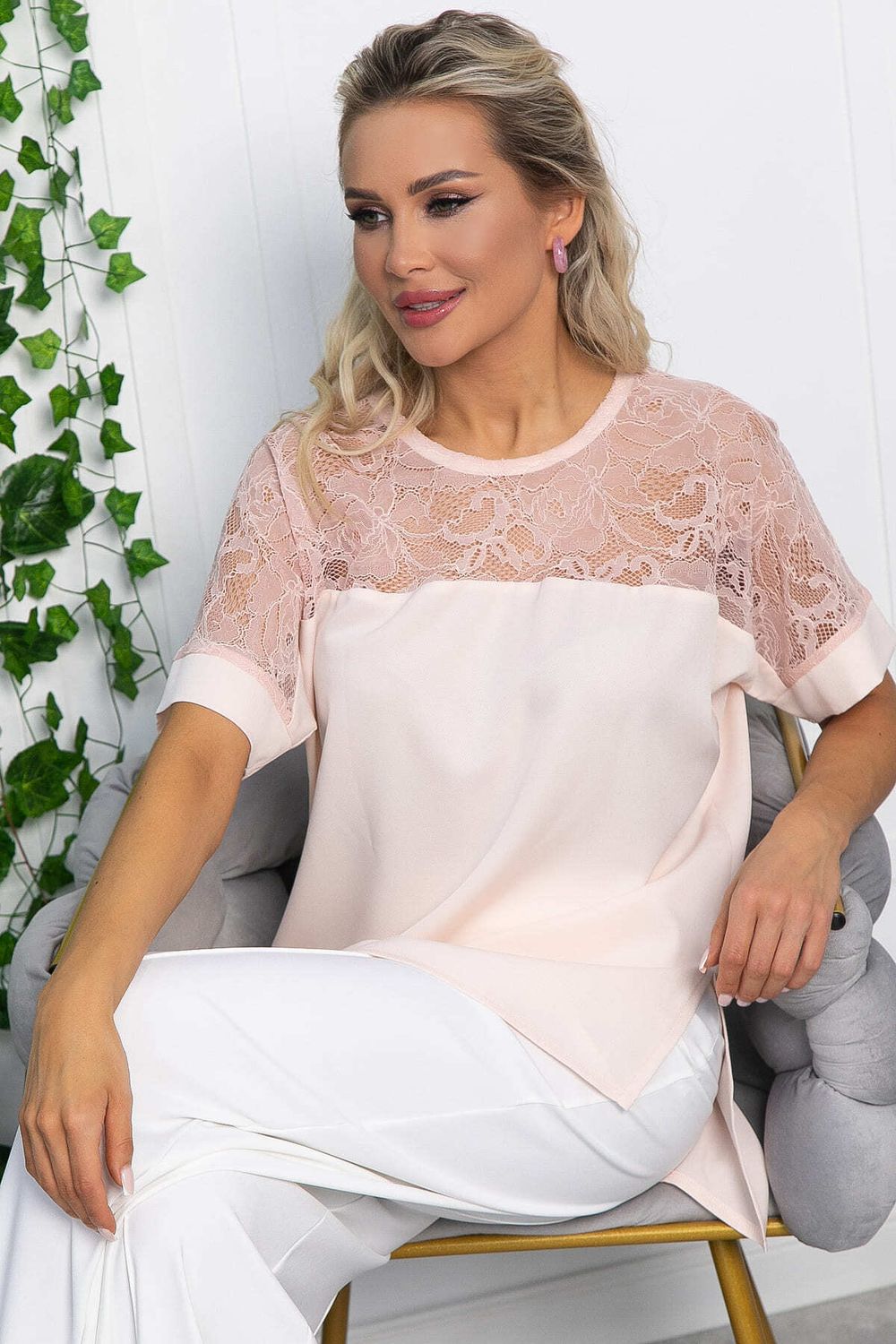 Блуза Айова (бежевая) Б13538-18М LT Collection