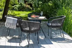 "Конте" интерьерный стол из HPL 70x70см, цвет "серый гранит"