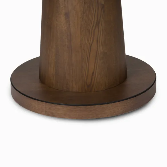 Раздвижной обеденный стол Plinto Ø110-150 см, белая керамика