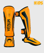 Детская защита ног Venum Elite Exclusive - Neo Orange