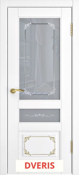 Межкомнатная дверь L-3 ПО (Белая эмаль)