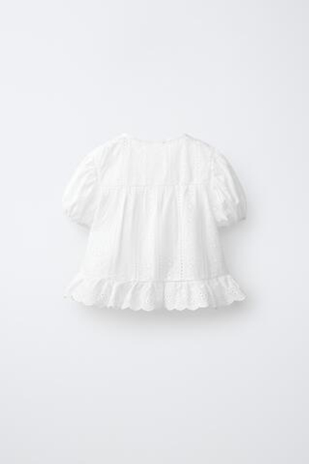 ZARA РУБАШКА С ВЫШИВКОЙ В РОМАНТИЧЕСКОМ СТИЛЕ, БЕЛЫЙ