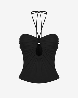 Топ корсетного типа из трикотажа со сборкой