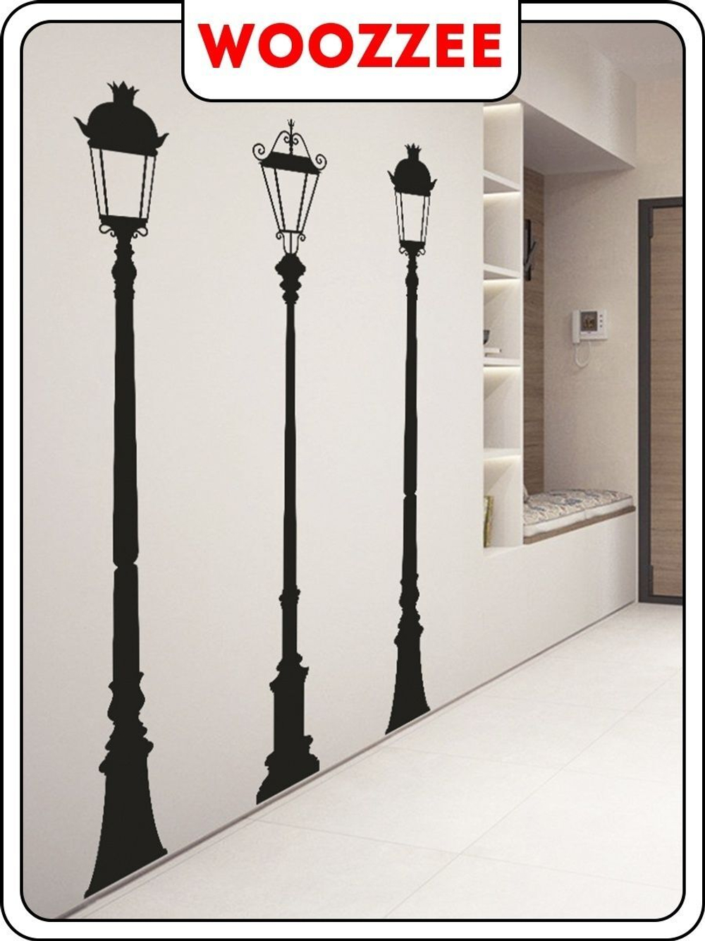 Наклейка декоративная " Фонарные столбы"