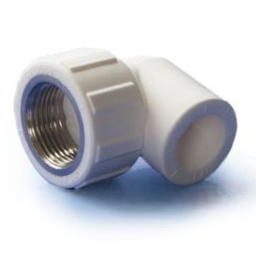 Угольник Политэк 25x1/2" ВР с внутренней резьбой комбинированный полипропиленовый