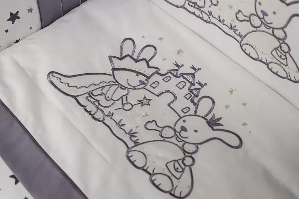 Комплект в кровать Звездочет 6 предметов серый