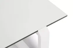 "Варадеро" журнальный стол из HPL 110х60 H43, каркас алюминий белый муар, цвет столешницы "молочный"