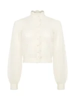 Ажурный кардиган EVA, Молочный