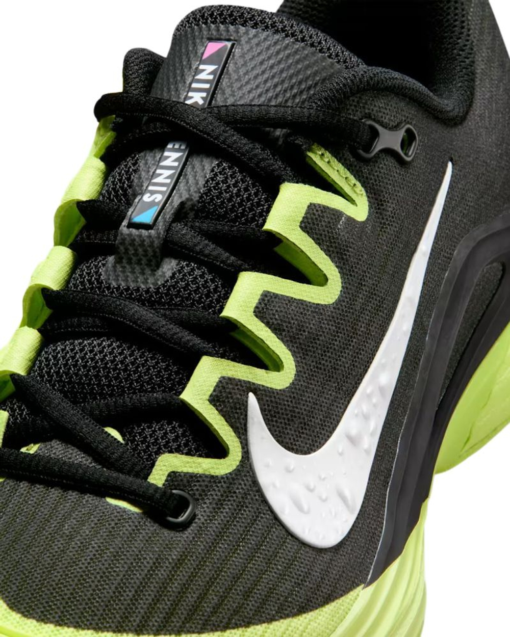 Женские Кроссовки теннисные Nike Zoom Vapor 12 Premium - black/light lemon twist/blue ribbon heather/white