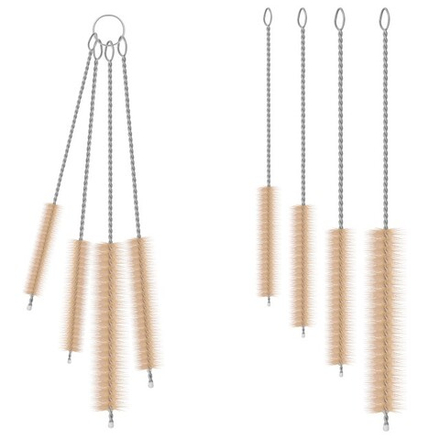 Набор ёршиков д/посуды Мультидом Мини 4шт 2,5см,7,5см,9см,10см металл/нейлон