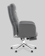 Кресло руководителя TopChairs Solid с оттоманкой серый