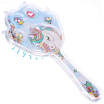 Расческа массажная детская «ФРАТТИ БУМ», единорожек Марли, форма лапка, 16*8см (блистер Ультрамарин)