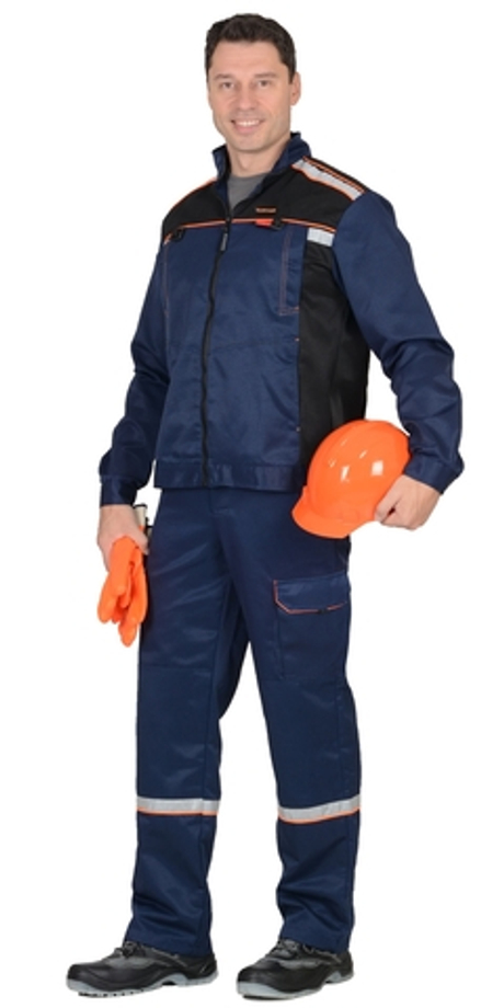 Костюм "ПРАКТИК-1" куртка, п/к т.синий с черным