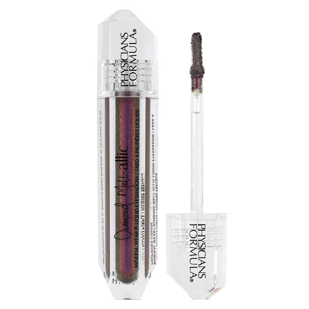 Physicians Formula, Mineral Wear, жидкие тени для век Diamond Melt-allic, 1712259 Precious Purple, 2,8 мл (0,09 жидк. унции)