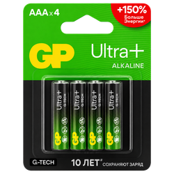 Элементы питания AAA GP 24AUPA21-2CR4 Ultra Plus (блистер 4шт)