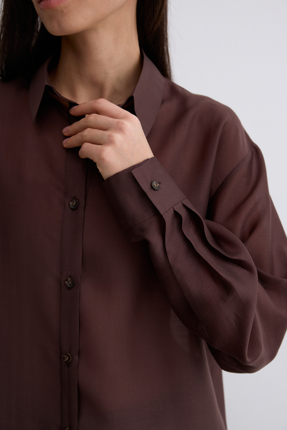 Рубашка Ветер из тенсела и хлопка