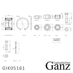 Подшипник ступицы передний GM NEXIA, LANOS GANZ GIK05161