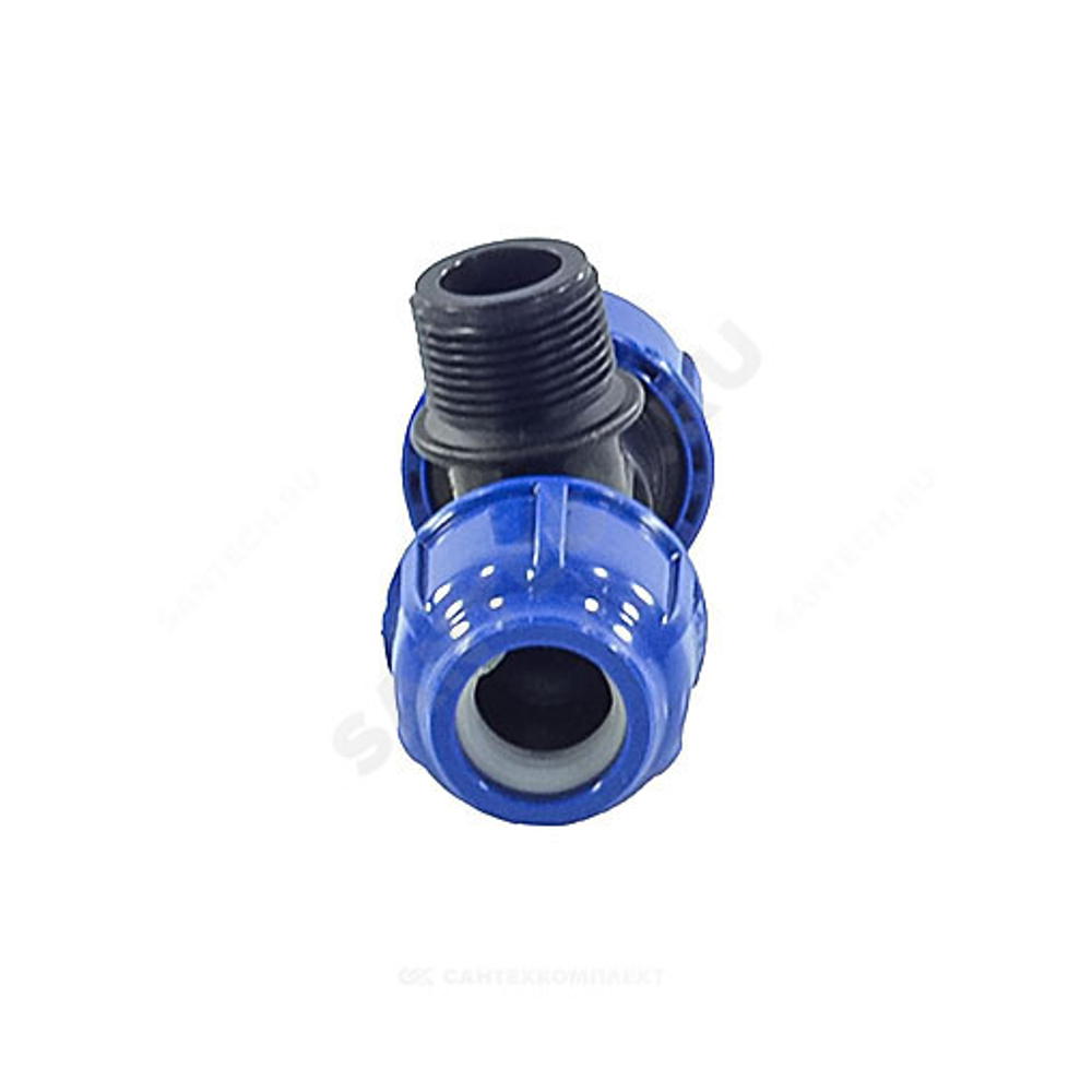 Тройник компрессионный ПЭ Дн 25х3/4"х25 НР Ру16 RTP (РосТурПласт) 11620