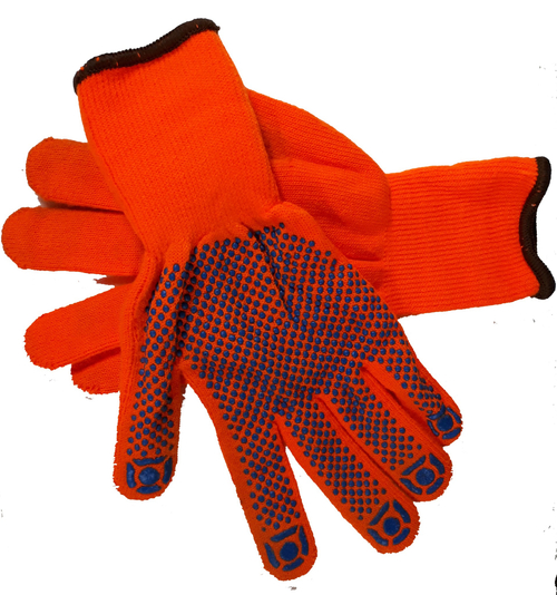 Перчатки теплые (салат,апельсин)