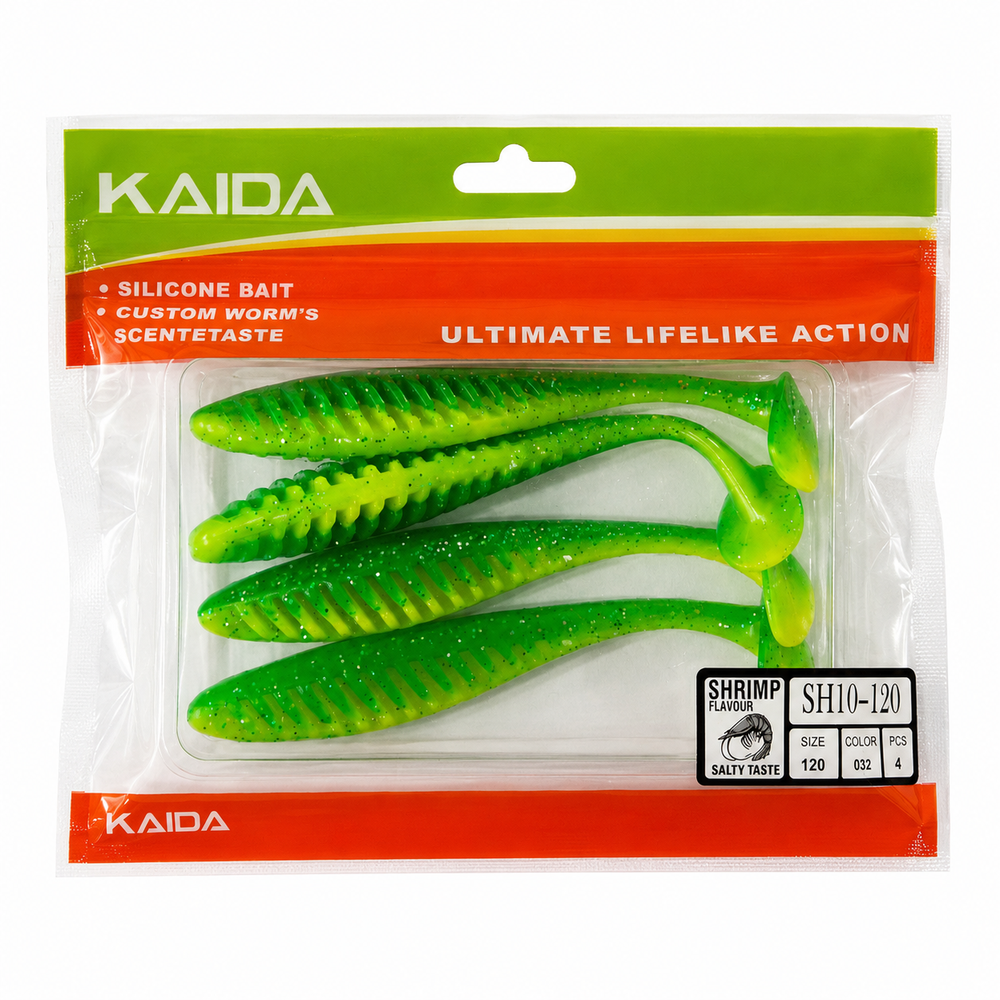 Набор силиконов KAIDA SH10-120 12см 4шт COL032 №56