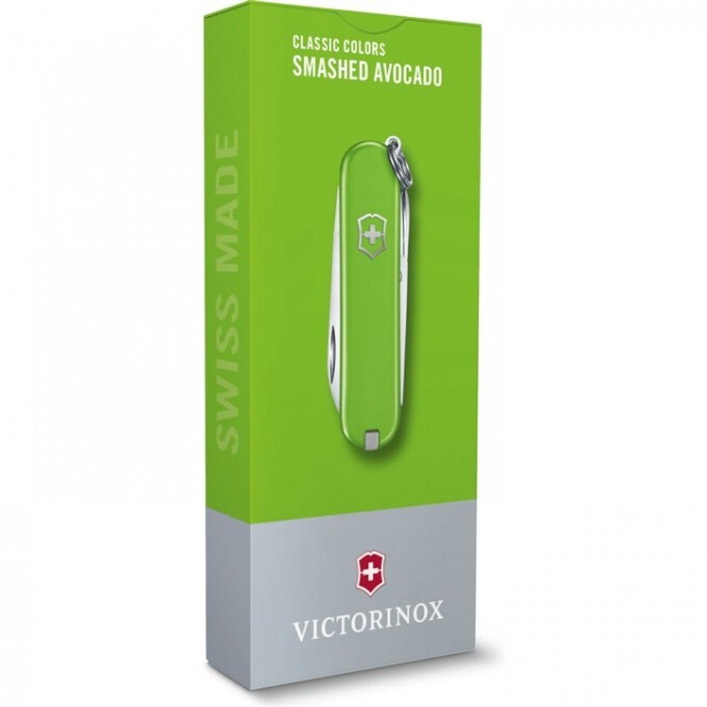 Нож-брелок Victorinox Classic SD Colors, 58 мм, 7 функций, "Smashed Avocado"