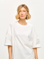 Футболка удлиненная с разрезами оверсайз